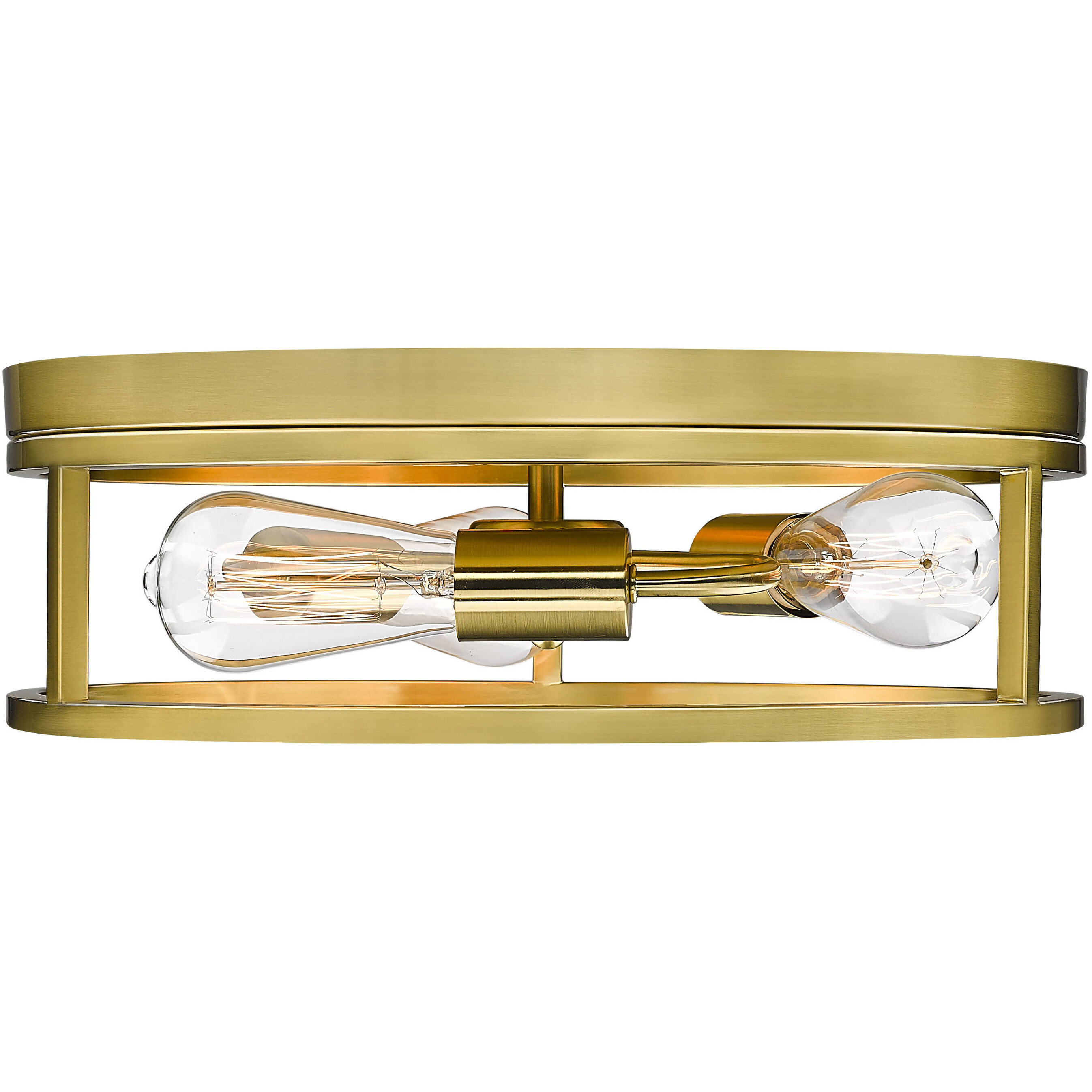Canada 3 Light 16 inch Gold Flush Mount Ceiling Light