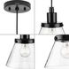 Hinton 1 Light 8 inch Matte Black Mini-Pendant Ceiling Light