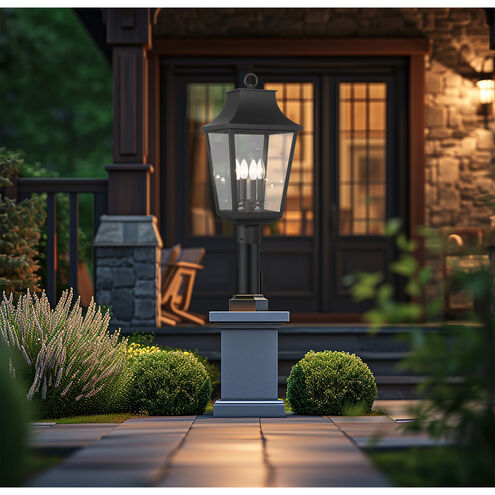 Altimeter 4 Light 23.5 inch Sand Coal Outdoor Post Lantern, Great Outdoors