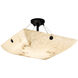 LumenAria LED 8 inch Matte Black Semi Flush Mount Ceiling Light