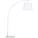 Cloister 70 inch 75 watt Brushed Nickel/White Floor Lamp Portable Light