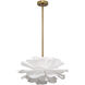 Zinnia 1 Light 22 inch Antique Brass Chandelier Ceiling Light, Small, Inline