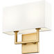Saxon Wall Sconce Wall Light in Rubbed Brass