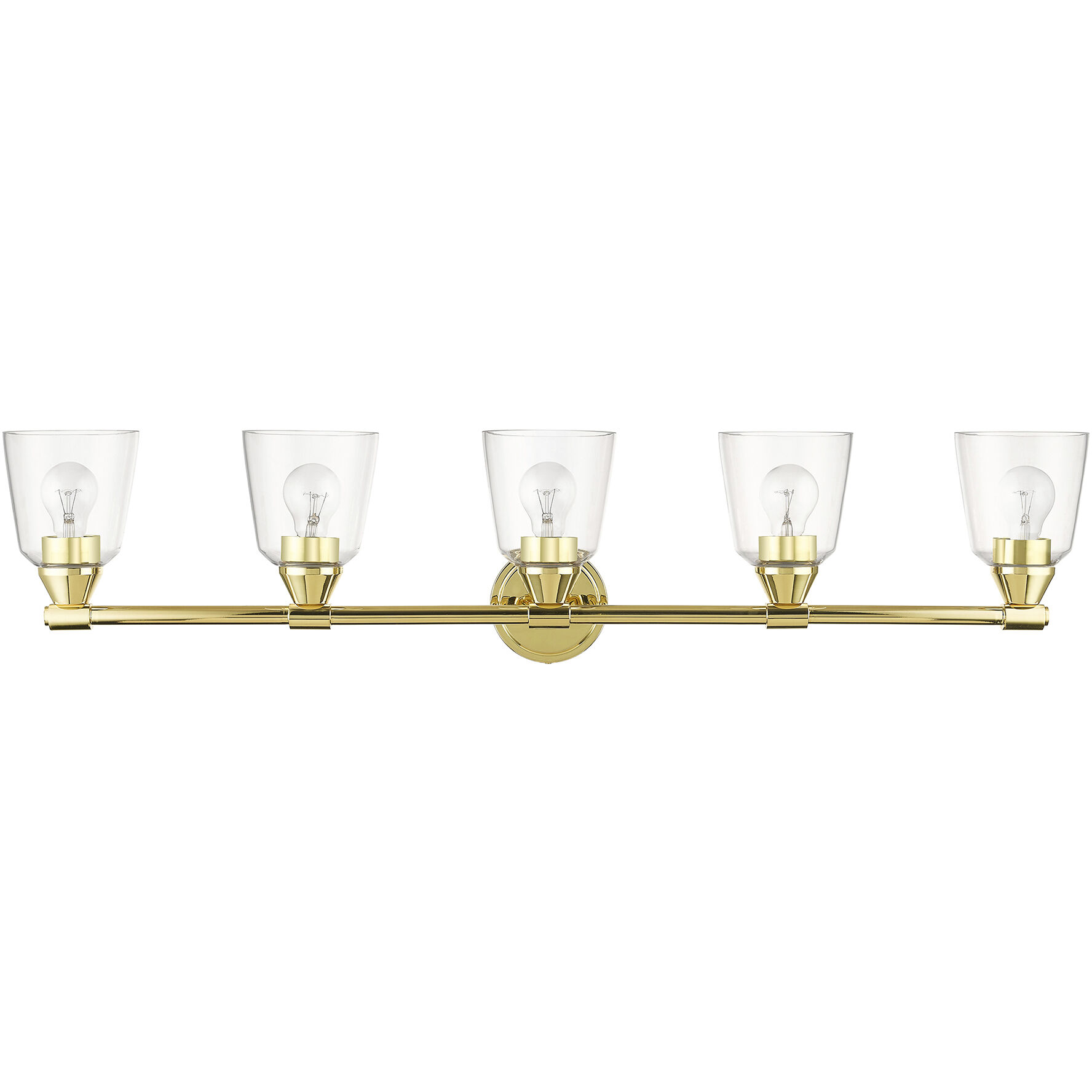 Catania 5 Light 42 inch Polished Brass Vanity Wall Sconce Wall Light, Large