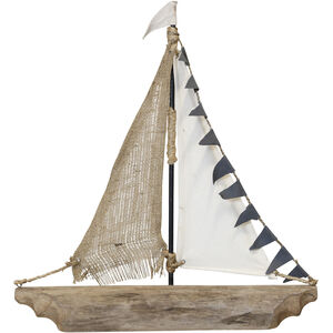 Squall White and Natural Decorative Object