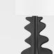 Liwa 22 inch 60.00 watt Aged Brass/Ceramic Gloss Black Table Lamp Portable Light in Aged Brass/Gloss Black
