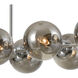 Affinity 10 Light 45 inch Chrome with Gray Chandelier Ceiling Light