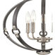 Armstrong Grove 5 Light 20 inch Charcoal with Satin Nickel Chandelier Ceiling Light