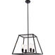 Declan 4 Light 20 inch Black Pendant Ceiling Light