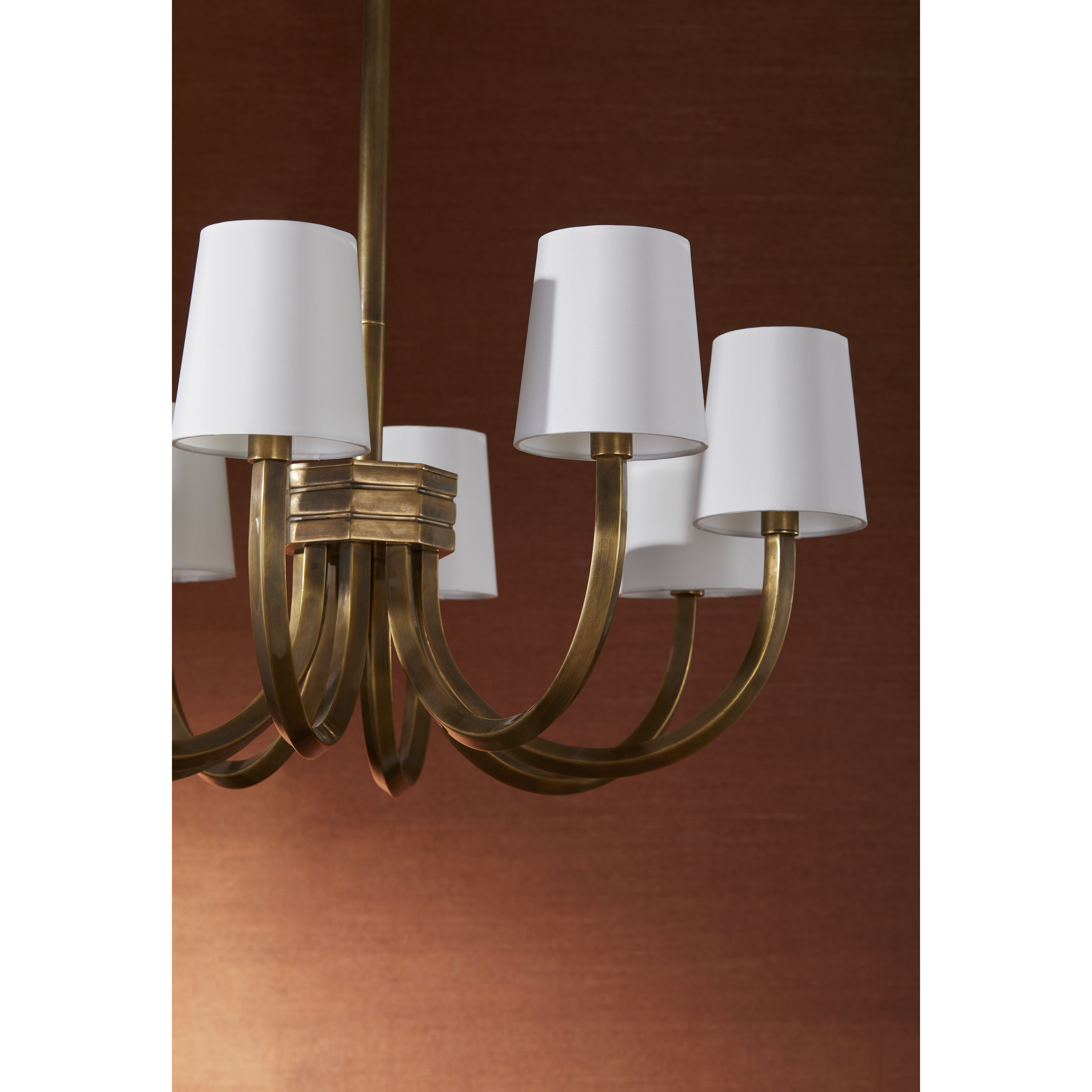 Gaetano 8 Light 27 inch Vintage Brass Chandelier Ceiling Light