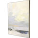 Dream of Clouds Where Land Meets Sky Blue and Gray and Yellow Framed Art