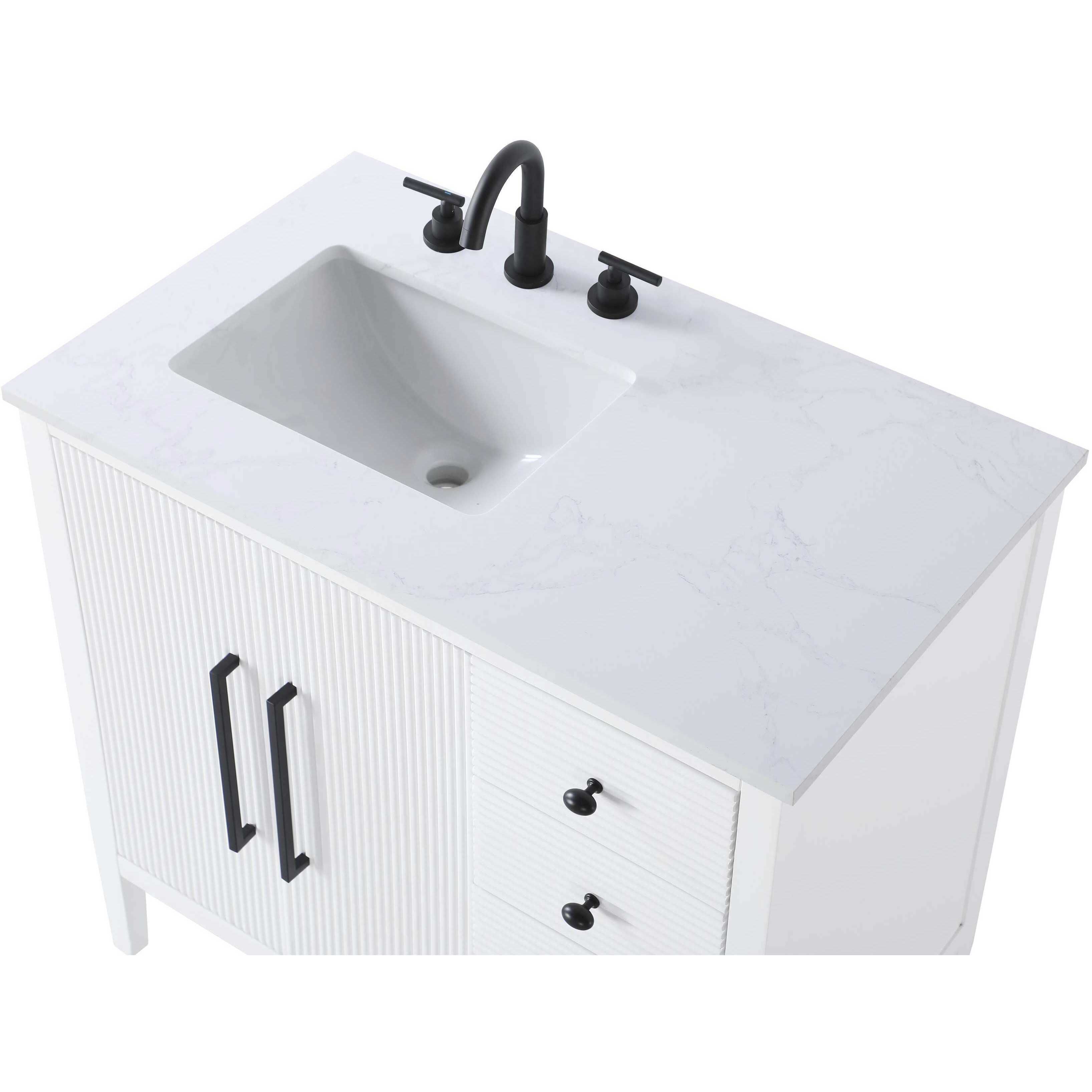 Blakely 36 X 34 inch White Bathroom Vanity Cabinet
