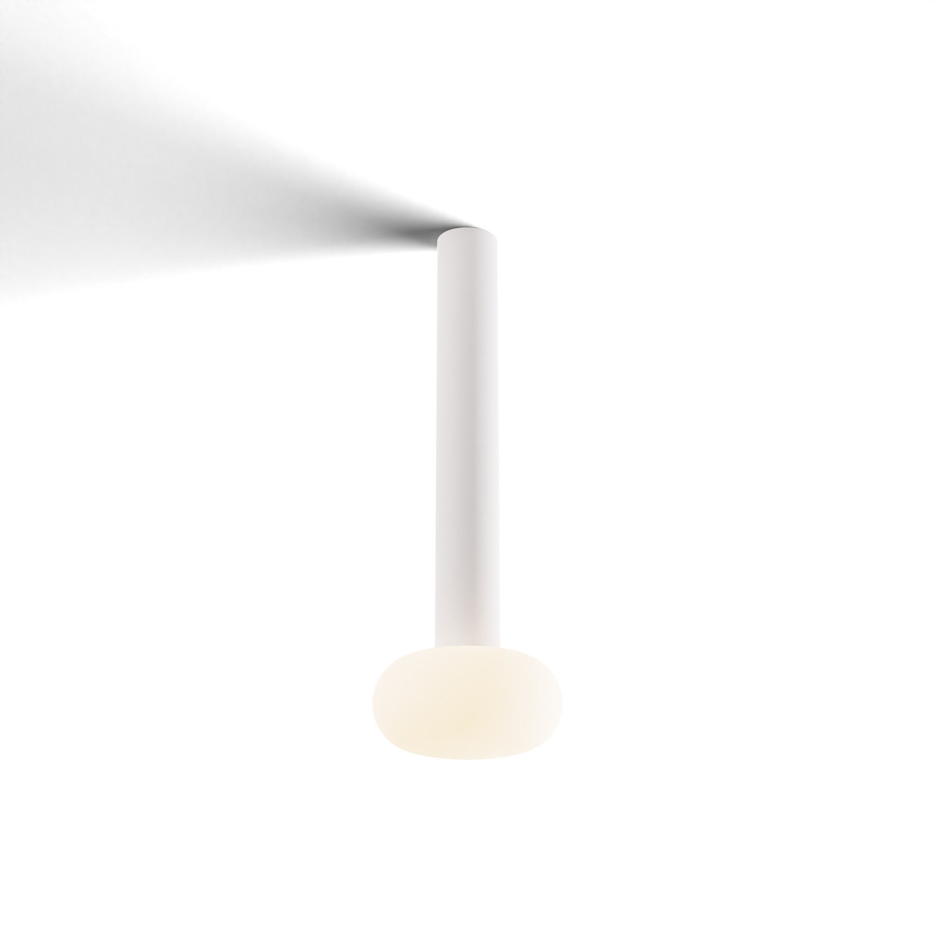 Combi LED 5 inch Matte White Pendant Ceiling Light, Suspension / Flush Mount 2-in-1