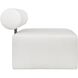 Bolster Back Java Black and Oyster White Armless Outdoor Sofa