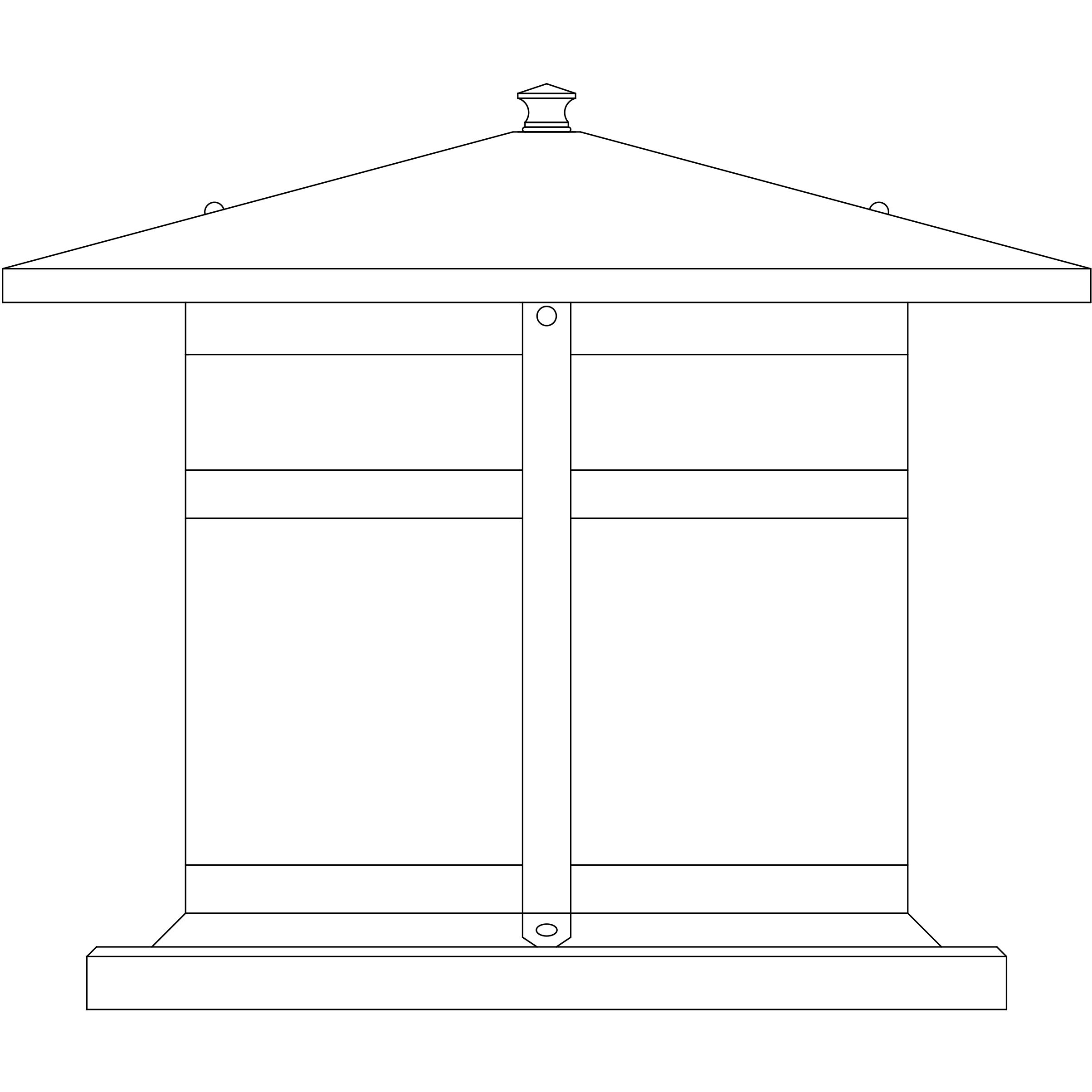 Berkeley 1 Light 12 inch Mission Brown Column Mount in White Opalescent