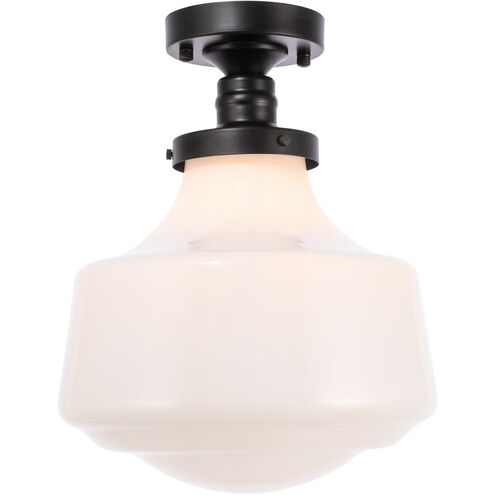 Lyle 1 Light 11 inch Black Flush Mount Ceiling Light