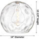 Ballston Athens Water Glass LED 13.75 inch White and Polished Chrome Pendant Ceiling Light