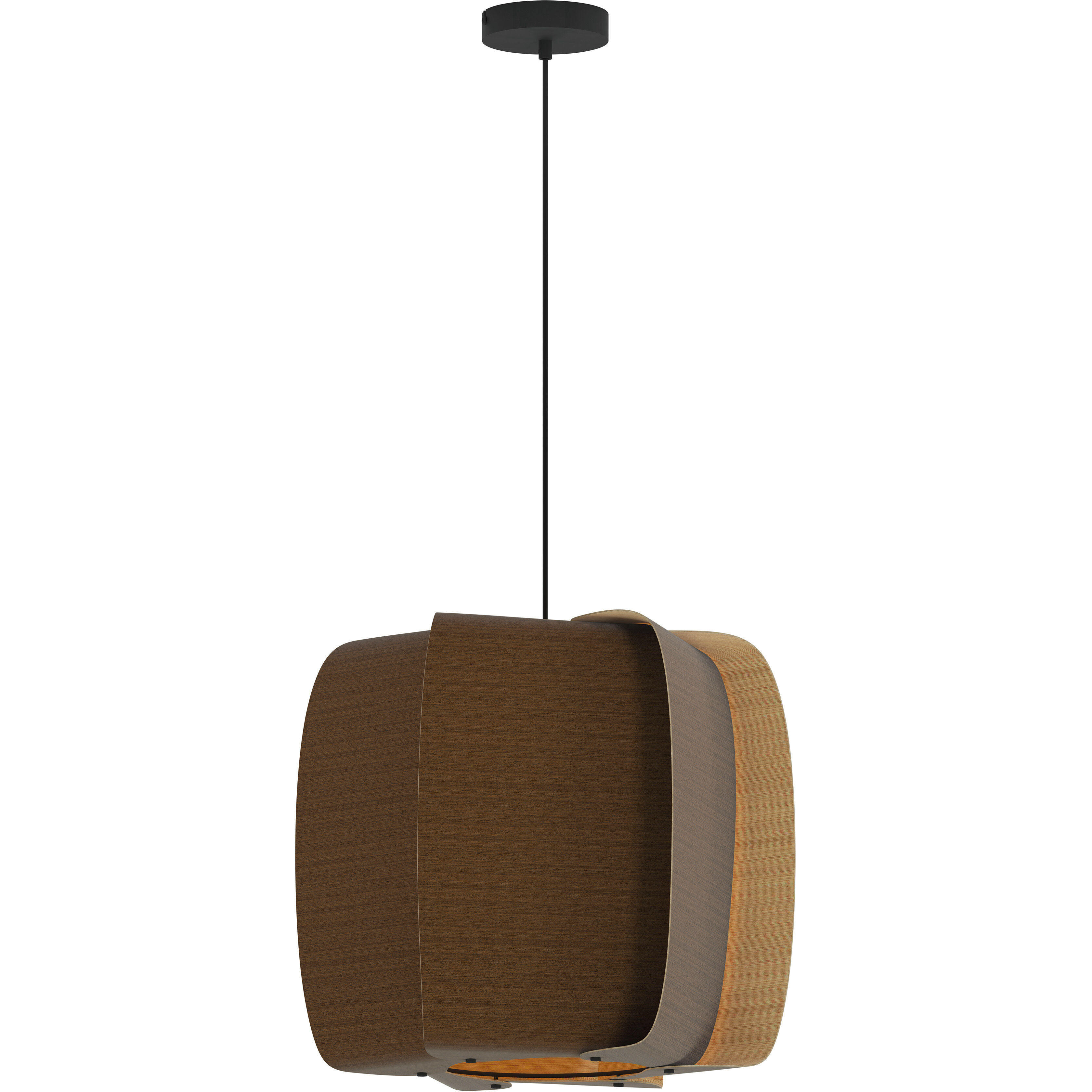 Alba LED 21.25 inch Black Pendant Ceiling Light in Wenge/Ash, WEP Collection