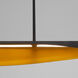 Pivot 1 Light 4 inch Black/Aged Brass Chandelier Ceiling Light