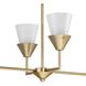 Pinellas 6 Light 50 inch Soft Gold Linear Chandelier Ceiling Light, Design Series