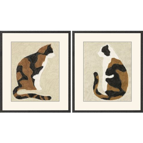 Animals Collection Rubbed Matte Espresso Wood With Honeycomb Embossing Framed Art
