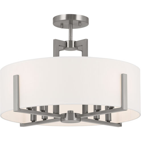 Malen LED 20 inch Classic Pewter Semi Flush Mount Ceiling Light