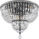 Tranquil 10 Light 20 inch Black and Clear Flush Mount Ceiling Light