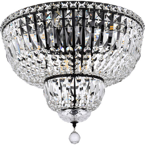 Tranquil 10 Light 20 inch Black and Clear Flush Mount Ceiling Light
