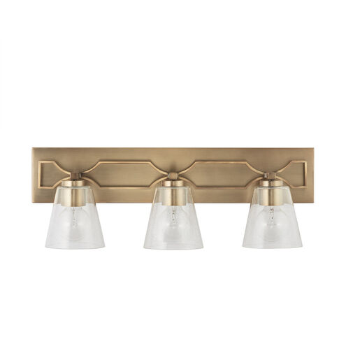 Jordyn 3 Light 26 inch Aged Brass Vanity Light Wall Light