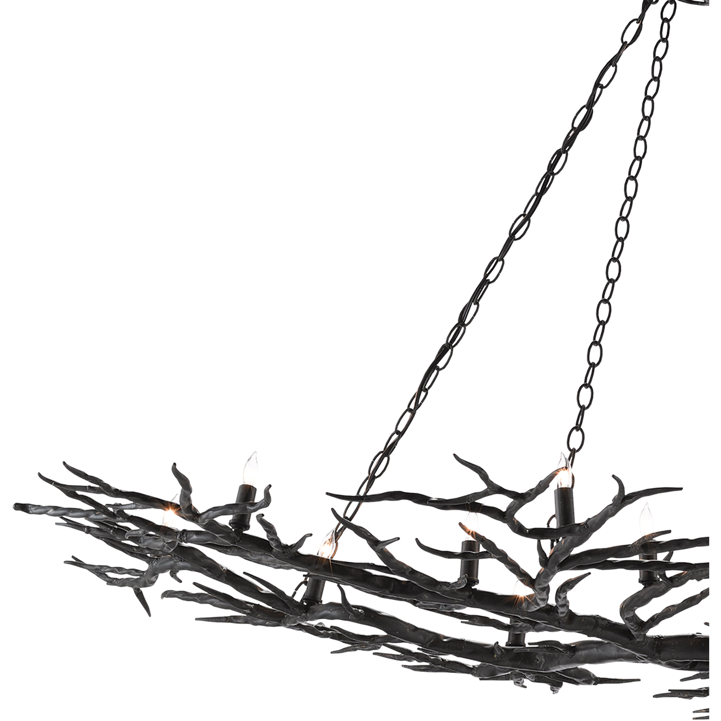 Rainforest 14 Light 74 inch Rustic Bronze Chandelier Ceiling Light