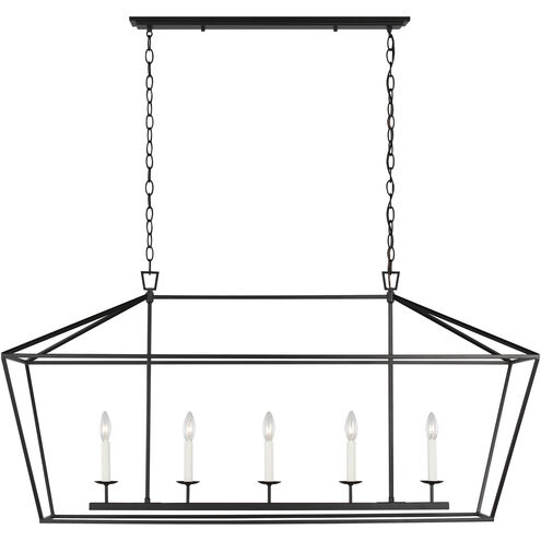 C&M by Chapman & Myers Dianna 5 Light 16.88 inch Midnight Black Chandelier Ceiling Light