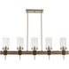 Bridlewood 5 Light 40 inch Stone Grey/Brushed Nickel Island Light Ceiling Light