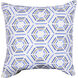 Embroidered 20 X 6.5 inch White and Blue Pillow