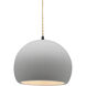 Radiance LED 7 inch Matte Black and Bisque Pendant Ceiling Light