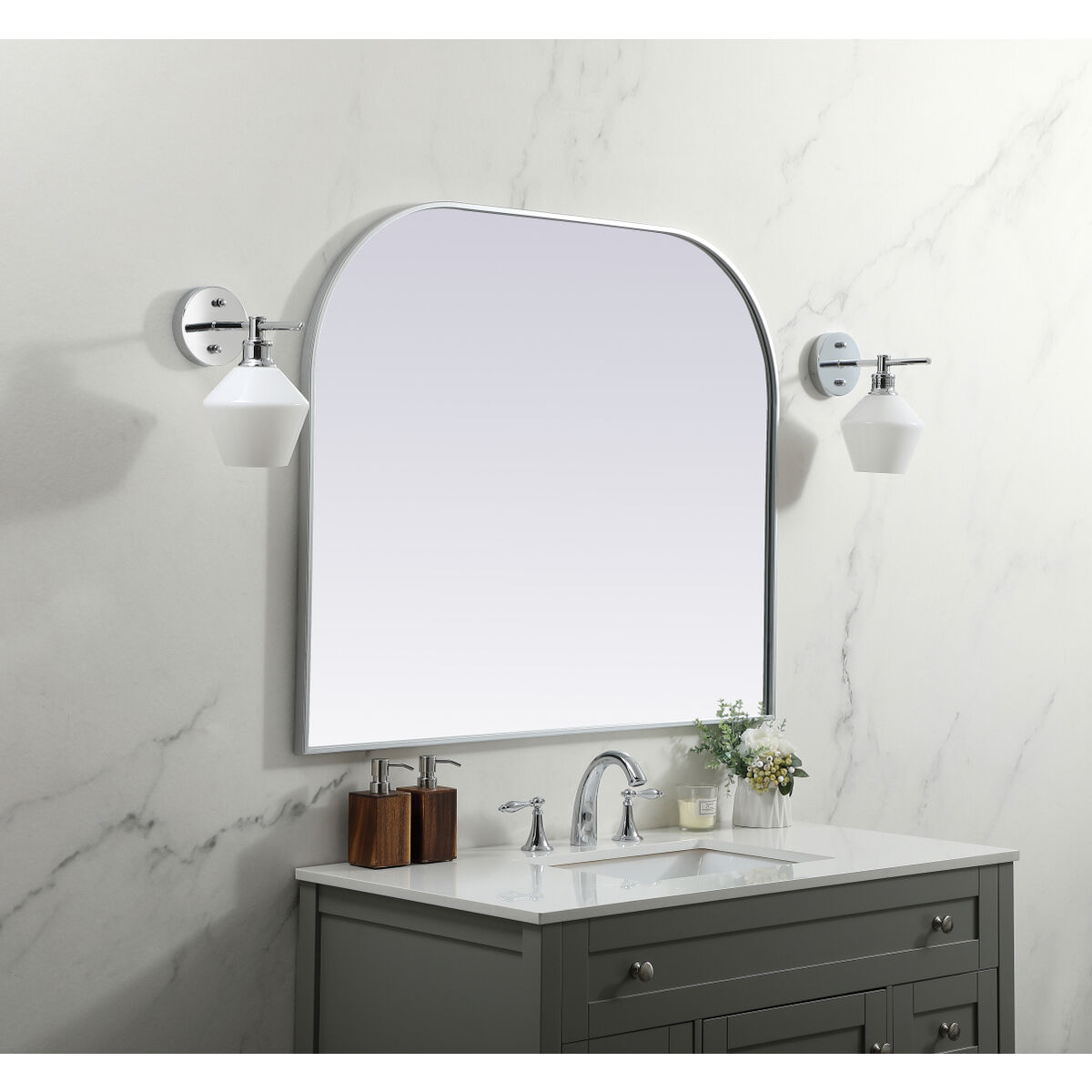Blaire 42 X 34 inch Silver Mirror