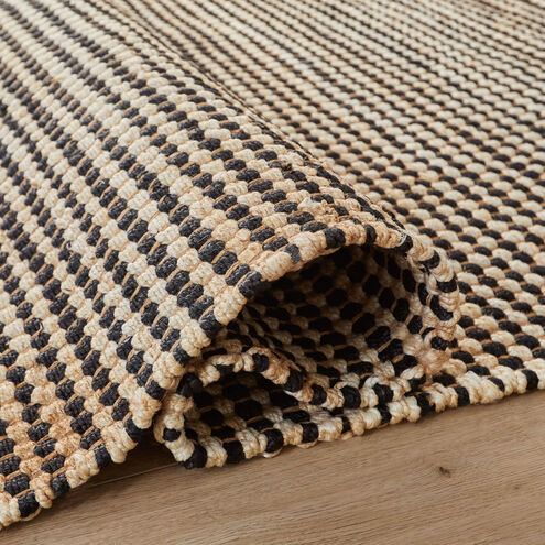 Ganges 158 X 118 inch Black/Natural Rug in 10 x 13
