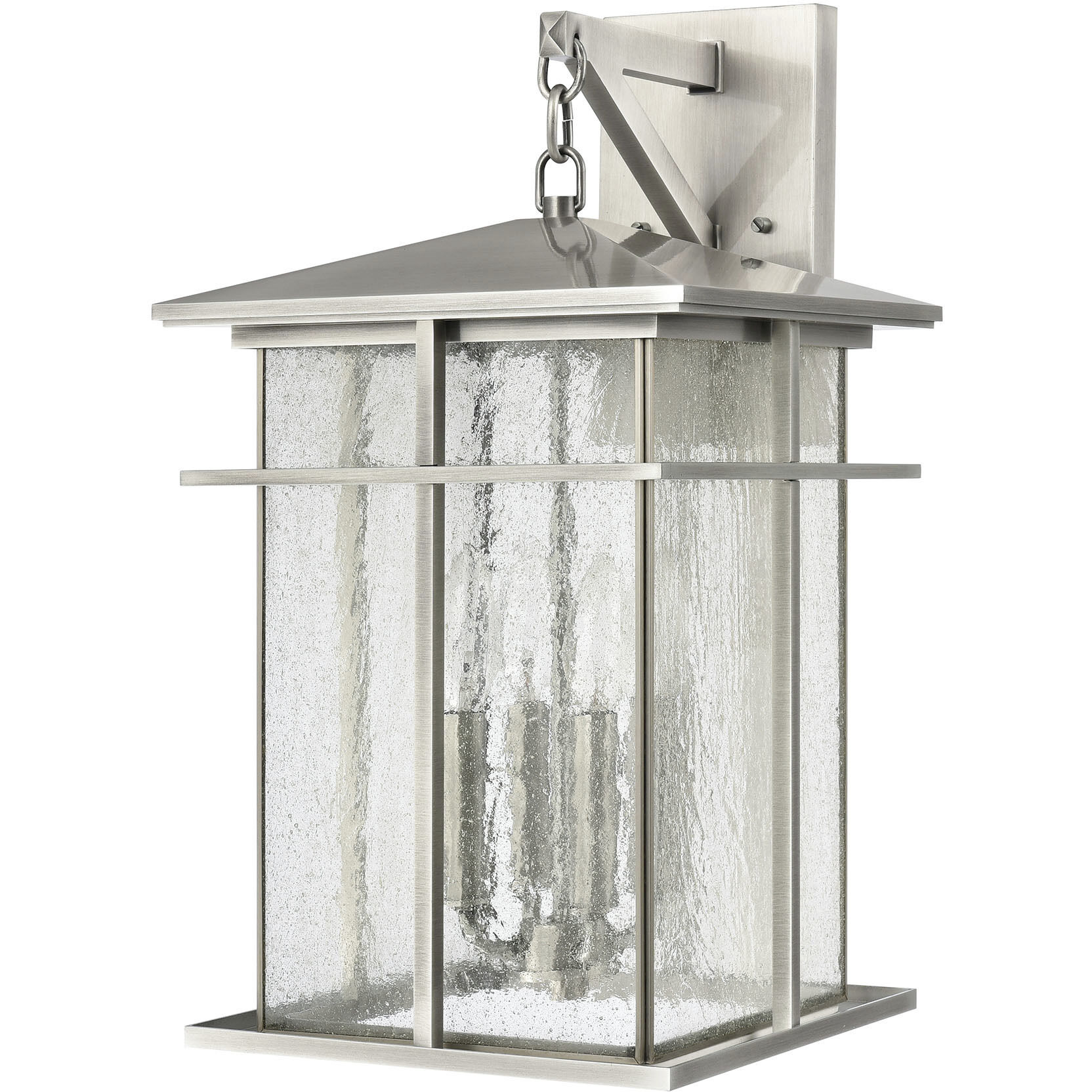 Oak Park 4 Light 20 inch Antique Brushed Aluminum Outdoor Wall Sconce