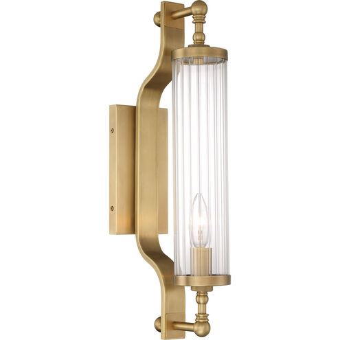 Regis 1 Light 4 inch Aged Brass with Crystal Wall Sconce Wall Light