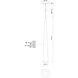 Mina LED 2.75 inch White Pendant Ceiling Light
