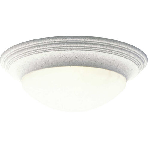 Alabaster Glass 3 Light 16.63 inch White Flush Mount Ceiling Light