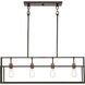 Lake 4 Light 36 inch Bronze and Copper Accents Island Pendant Ceiling Light
