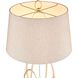 Morely 63 inch 150.00 watt Gold Leaf with White Floor Lamp Portable Light