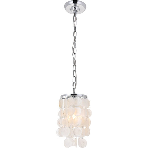 Selene 1 Light 6 inch Chrome Pendant Ceiling Light