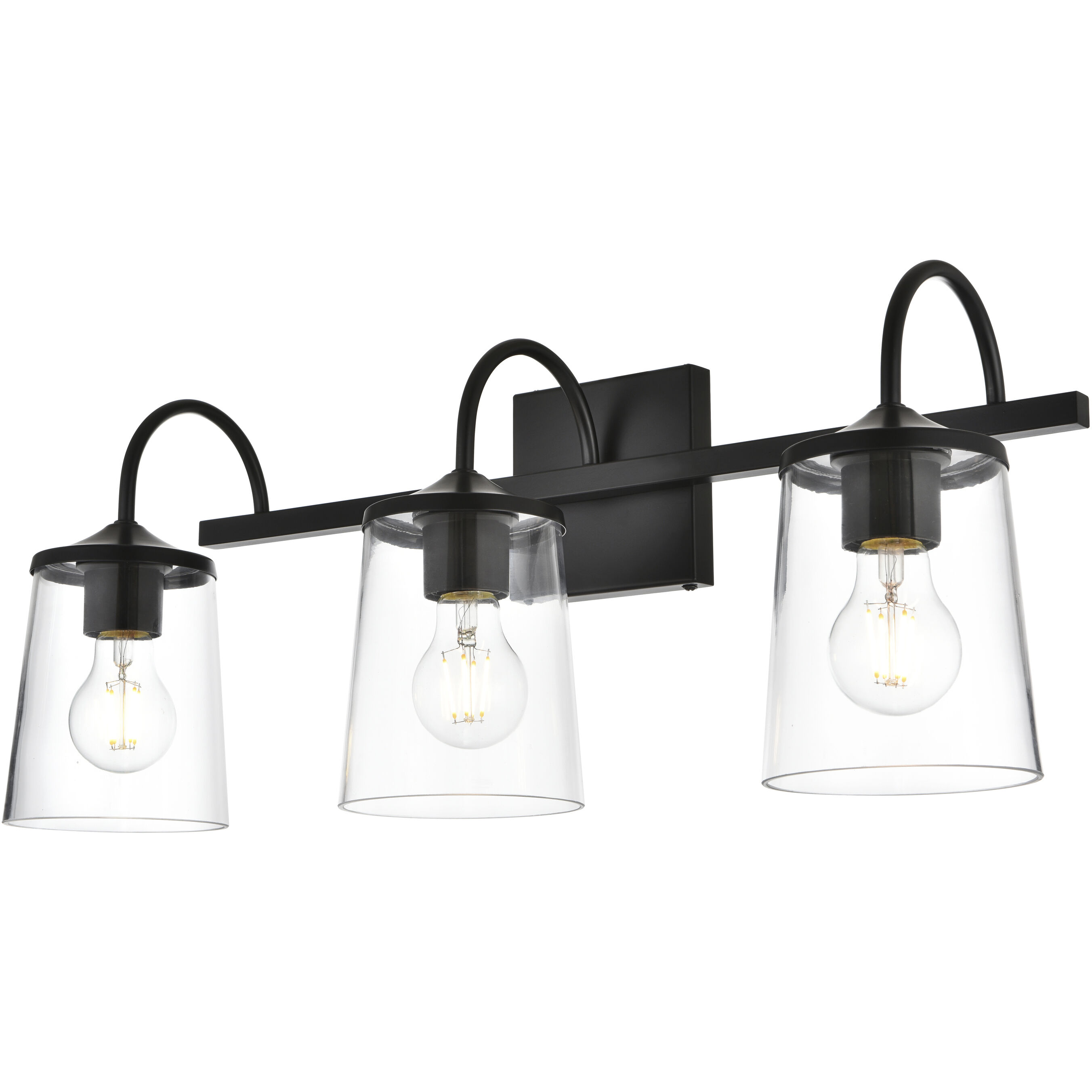 Avani 3 Light 24 inch Black Bath Sconce Wall Light