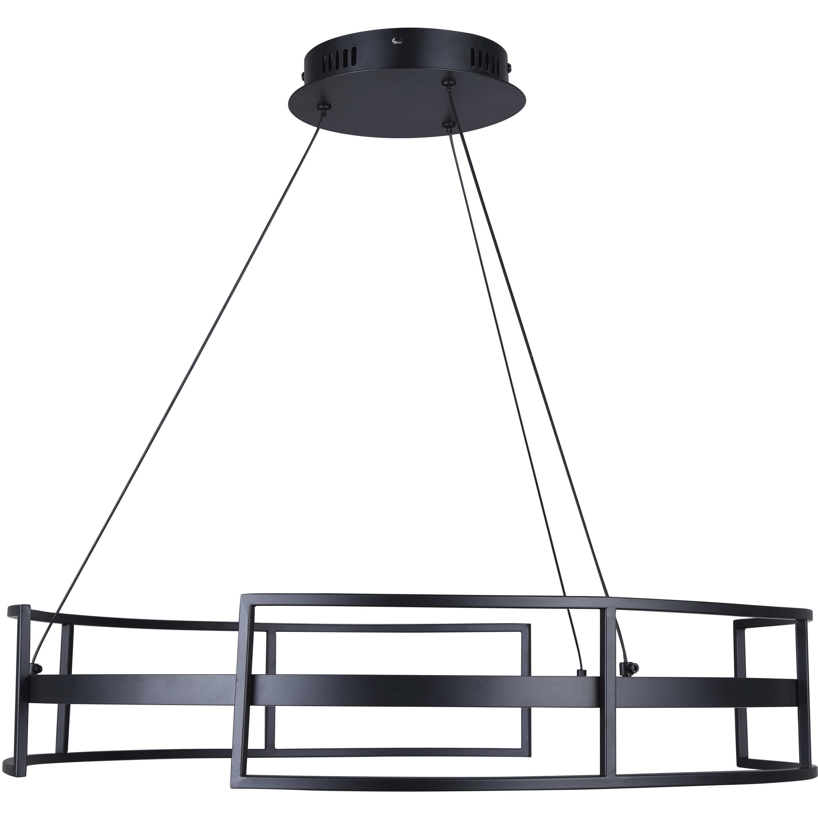 Amora LED 24 inch Black Chandelier Ceiling Light