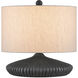 Mythmaker 17 inch 100 watt Black Granite Table Lamp Portable Light