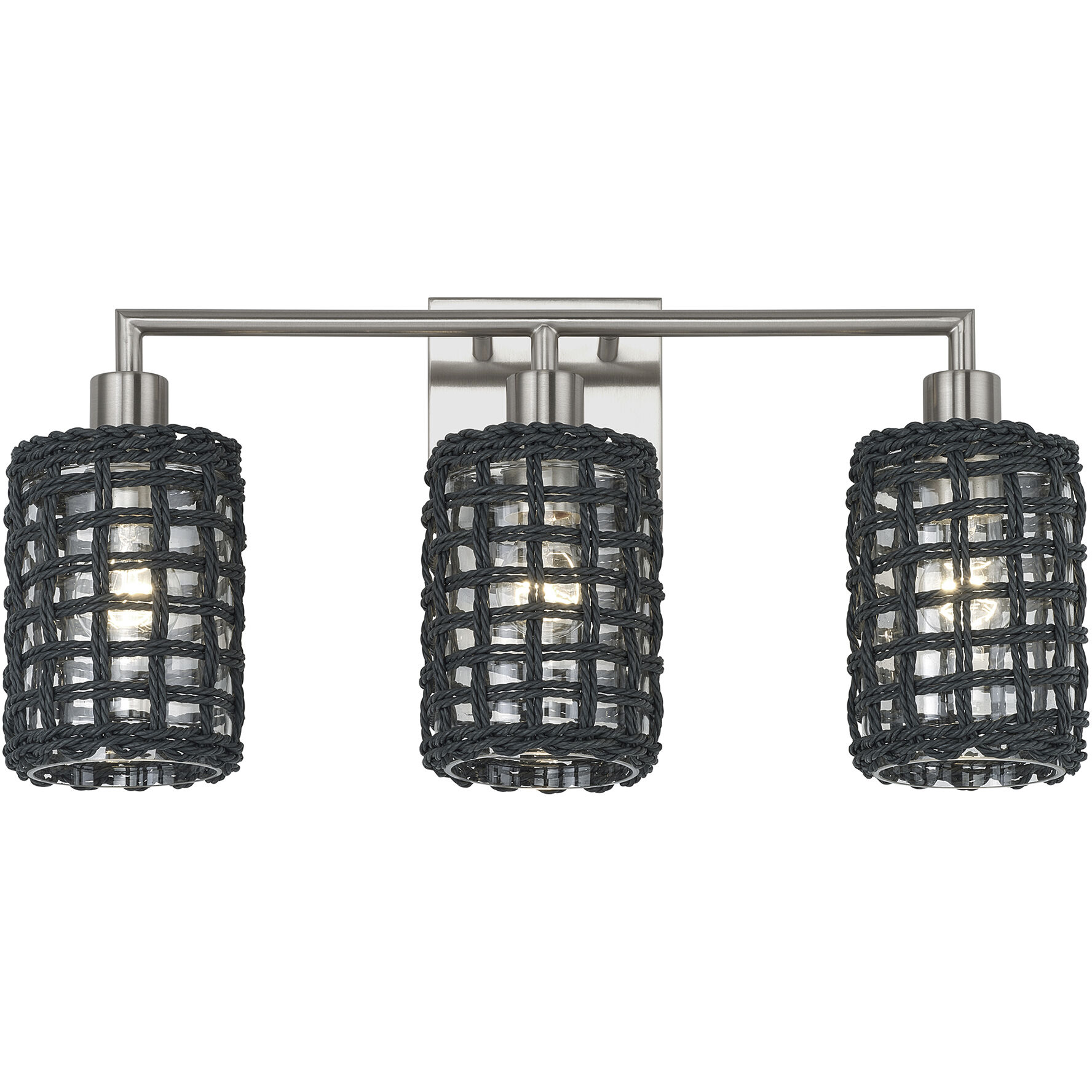 Twinewell 3 Light 23 inch Brushed Nickel Vanity Wall Sconce Wall Light