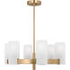 Drew & Jonathan Scott Rhode 6 Light 23.5 inch Satin Brass Chandelier Ceiling Light