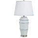 Cameron 32.5 inch 100 watt Bexium Blue and White Table Lamp Portable Light