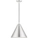 Dulce 1 Light 14 inch Brushed Aluminum with Polished Chrome Accents Pendant Ceiling Light